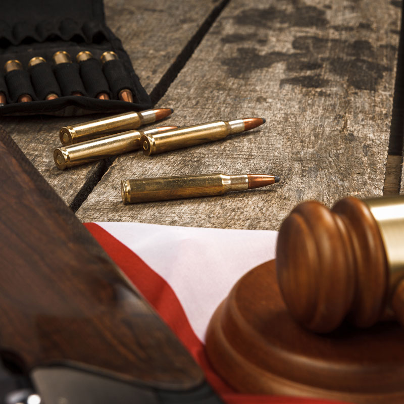 ammo rounds and gavel