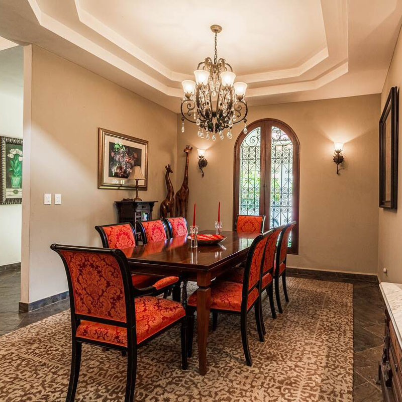 dining room and table