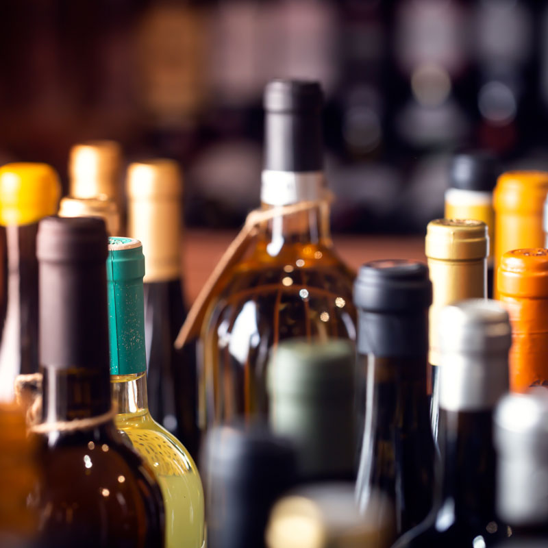 liquor bottles